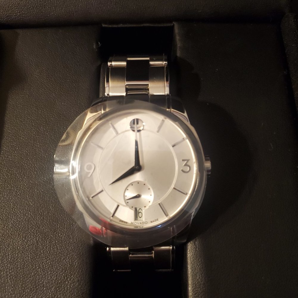 Movado LX Silver Dial Stainless Steel Men's Watch 0606627